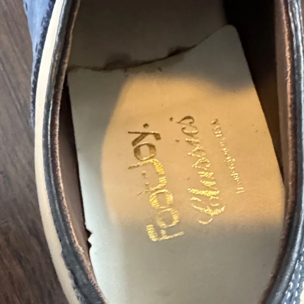 FootJoy Classics Two-Tone Saddle Oxfords in Cream and Blue Suede